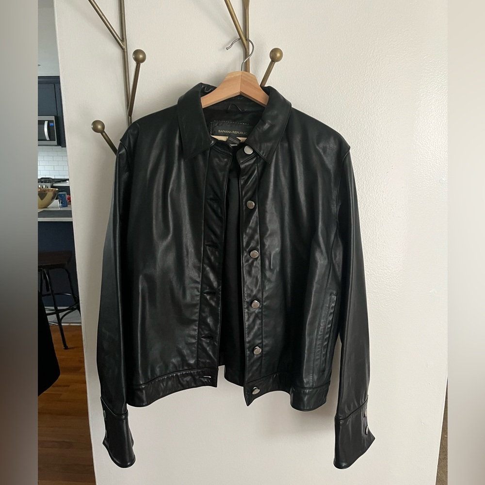 Genuine Leather Trucker Jacket